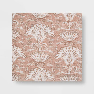 Floral Flat Woven Bath Towel Blush - Threshold™ | Target