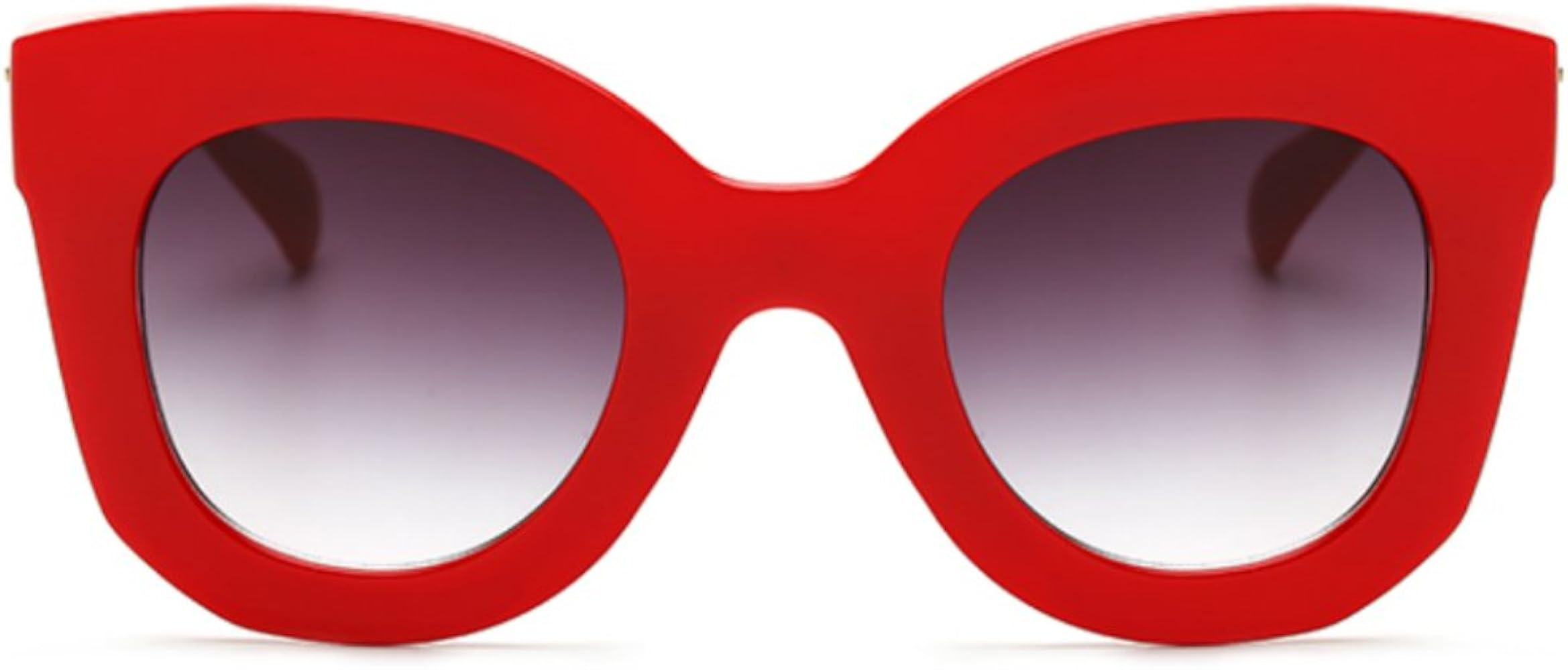 Freckles Mark Thick Fashion Butterfly Sunglasses for Women Trendy Round Cat Eye Sun Glasses | Amazon (US)