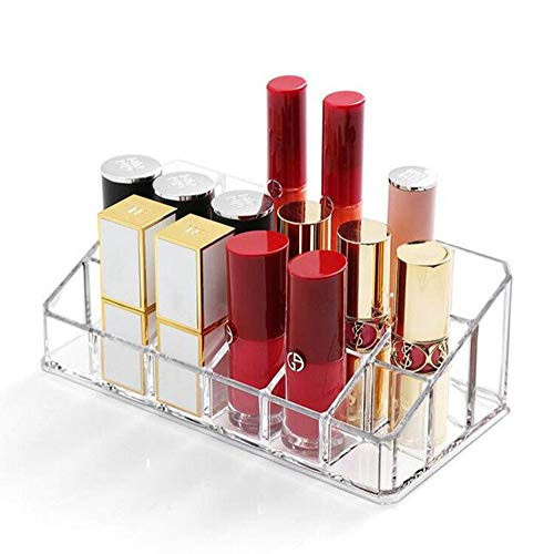 Weiai Lipstick Holder 18 Spaces Lipgloss Organizer, 3 Rows - Multi Level, Makeup Holder & Cosmetics Storage Display | Amazon (US)