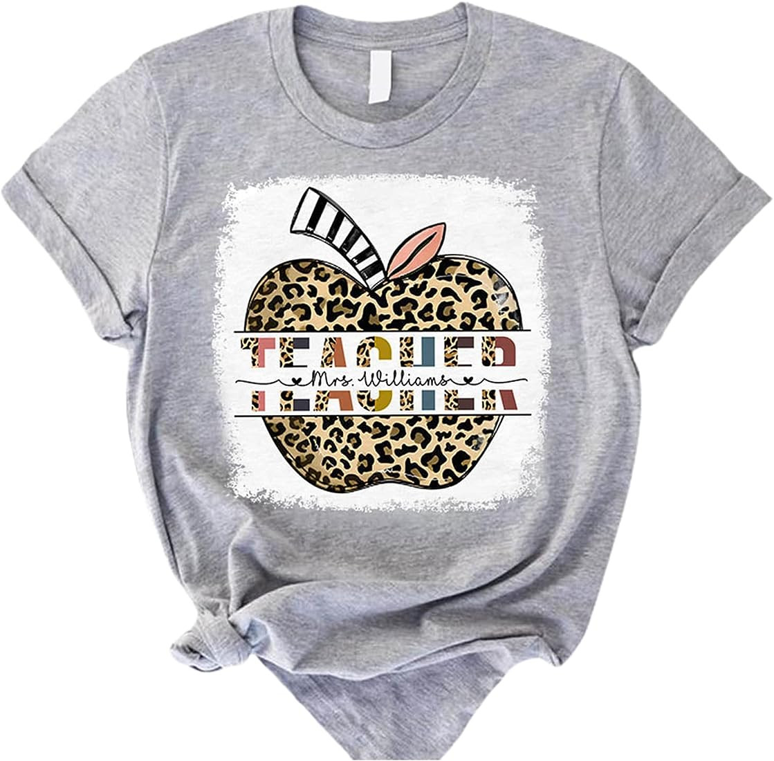 NAZENTI Personalized Teacher Shirts - Custom Teacher Outfits for Women, Cute Teacher Clothes, Tea... | Amazon (US)