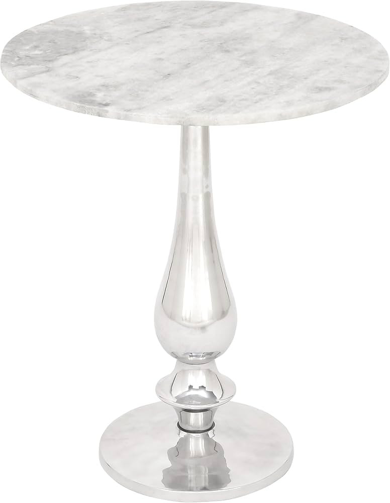 Deco 79 Marble Accent Table with Marble Top, 20" x 20" x 24", White | Amazon (US)