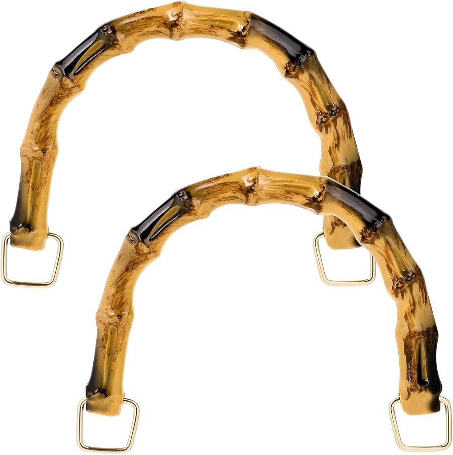 Purse Handles Bamboo Handle Bag Making U-Shaped Replacement Plastic Imitation Bamboo Handle Decor... | Amazon (US)