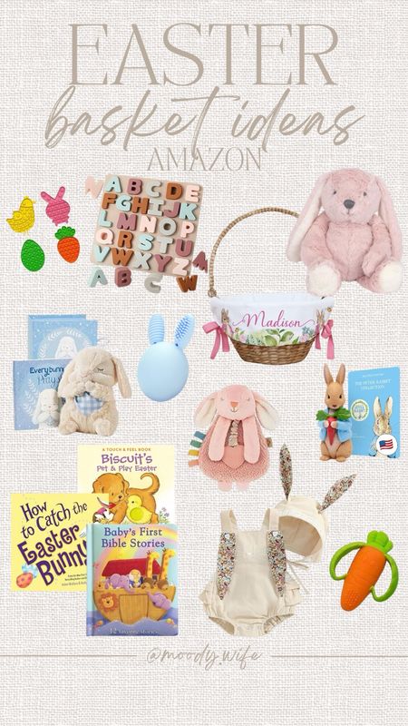 Easter Basket Ideas! 🐣 #eastergift #easterbasket #babygifts #babyeaster #christiangifts baby gift ideas for easter // easter basket gift ideas for baby and toddlers // easter books // easter bunny // baby tether // tonies figure

#LTKbaby #LTKkids #LTKSeasonal