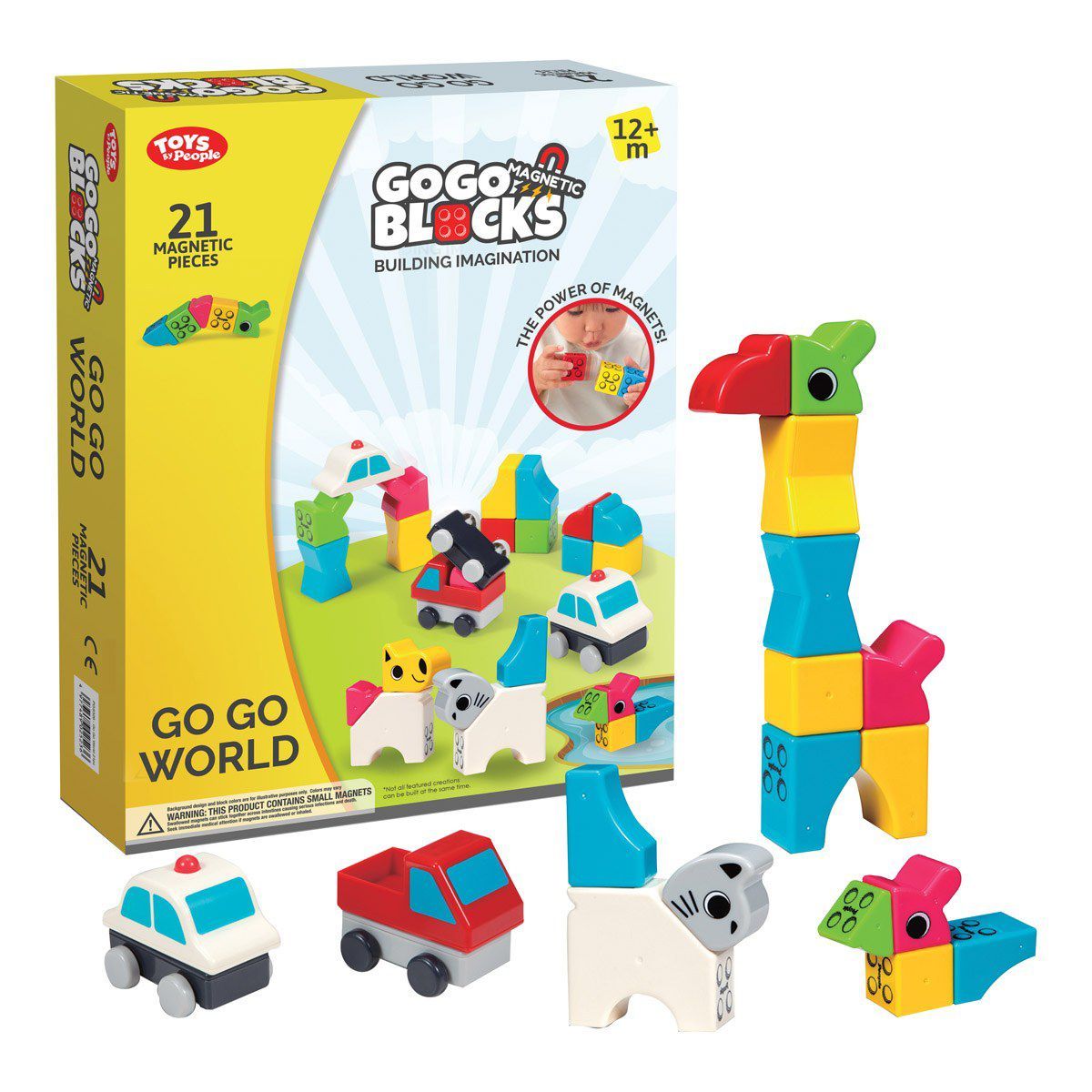 Toys By People Go Go World - Go Go Magnetic Blocks - 21 Piece Set | Target