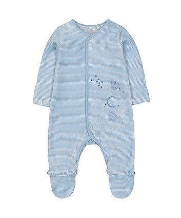 my first elephant velour all in one | Mothercare (UK)