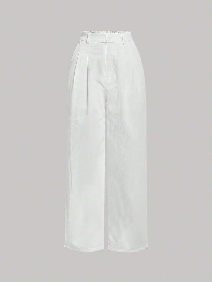 SHEIN MOD Solid Wide Leg Pants | SHEIN