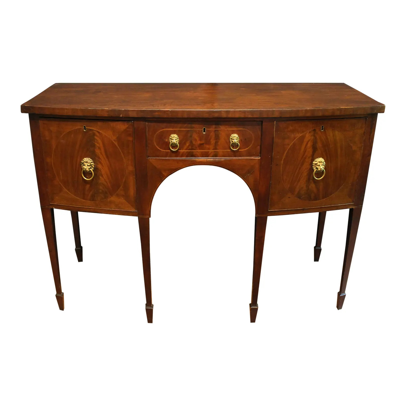 Circa 1770-90 George III Small Bowfront Sideboard | Chairish