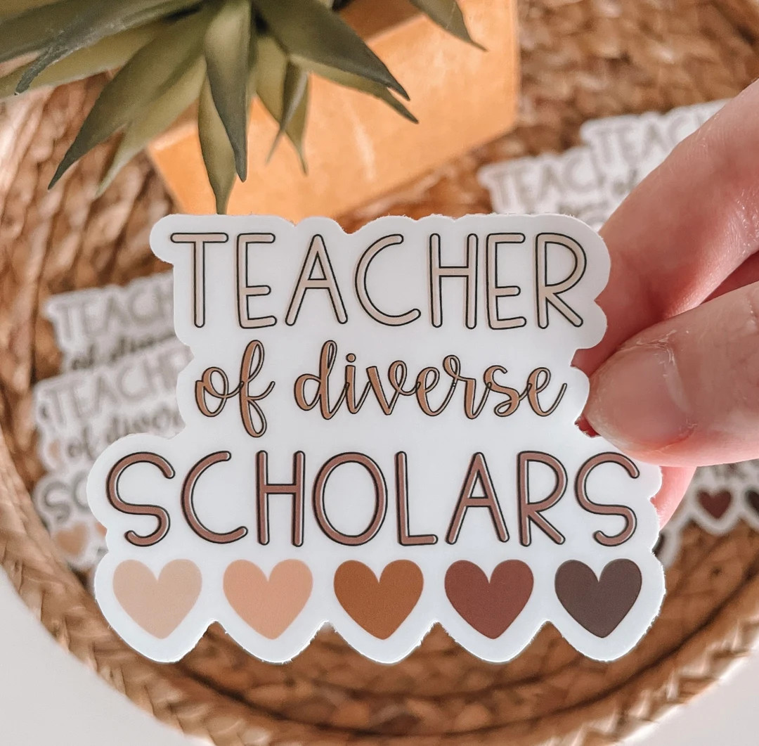 Teacher of Diverse Scholars STICKER/MAGNET - Waterproof Sticker, Teacher Sticker, Diverse Sticker... | Etsy (US)