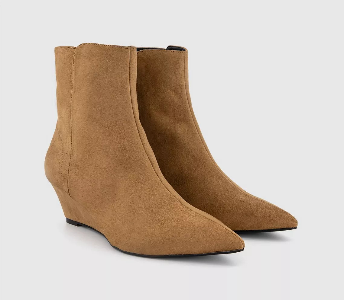 Azalea Pointed Wedge Boots | Office Shoes (UK)