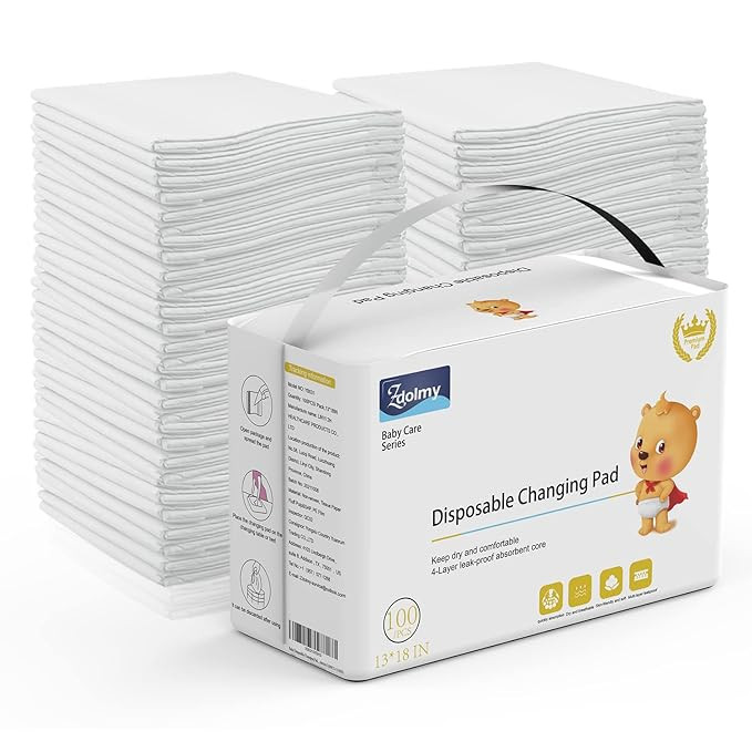 Disposable Changing Pad Liners (100 Pack) Super Soft, Disposable Changing Pads, Ultra Absorbent &... | Amazon (US)