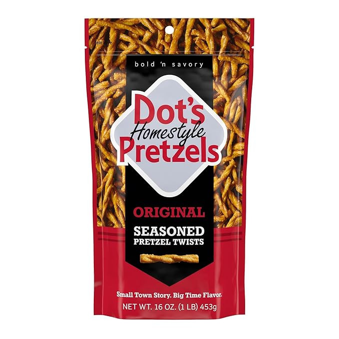 Dot's Pretzels Original Seasoned Pretzel Twist Snack, 16oz Grocery Sized Bag | Amazon (US)
