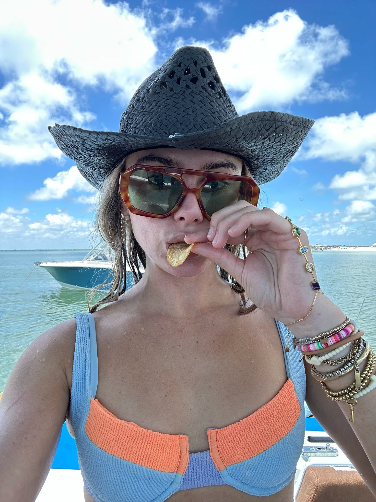 My cowboy hat is from Amazon and my bikini is one of my favorite @VETCHY

#LTKootd #LTKSwim #LTKSeasonal
