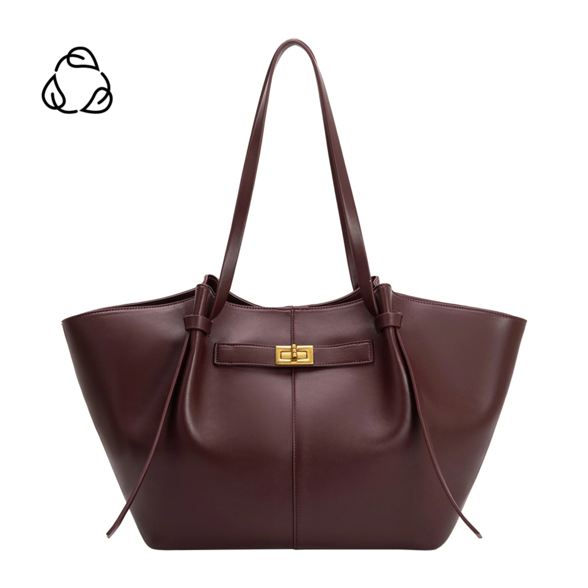 Burgundy Imelda Recycled Vegan Leather Tote Bag | Melie Bianco | Melie Bianco