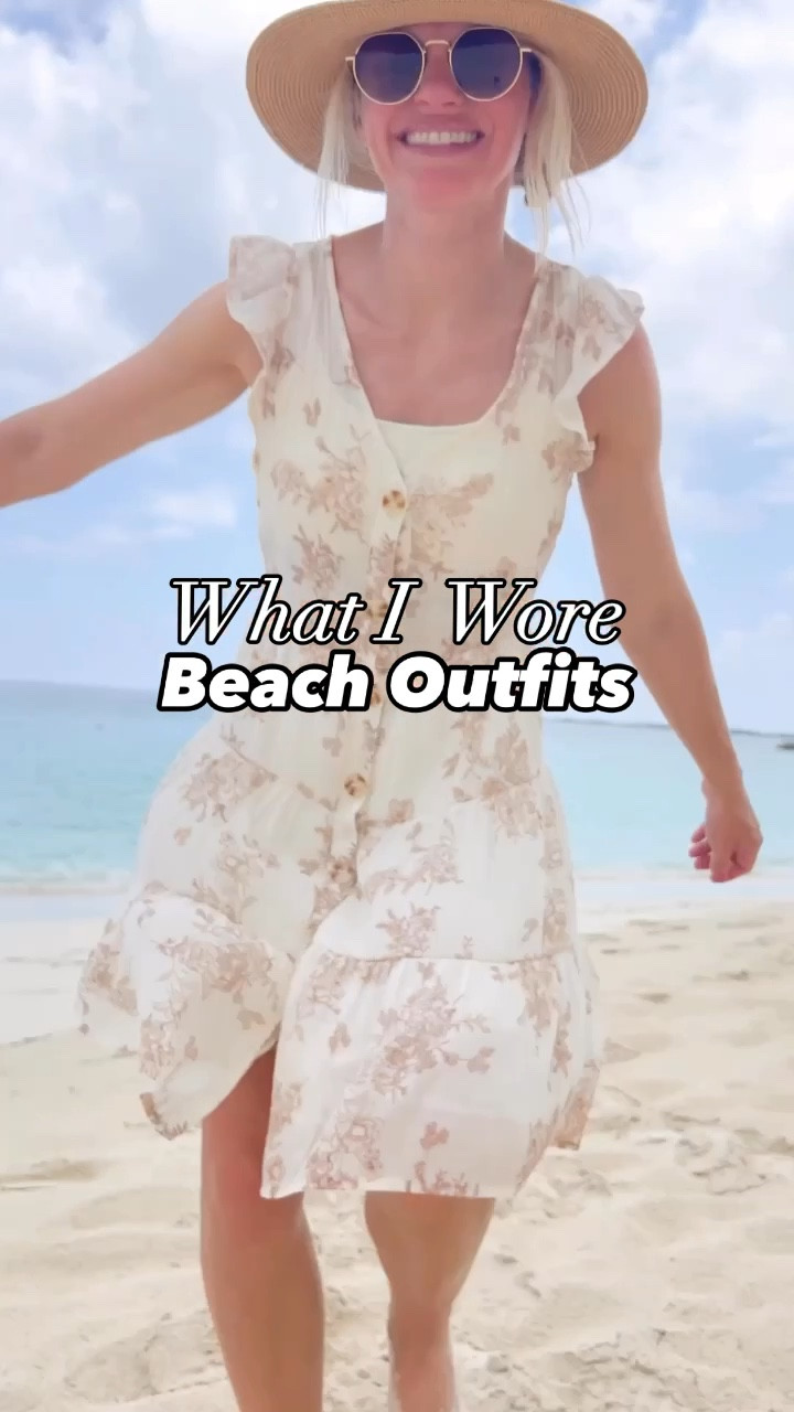 Beach outfit ideas || vacation outfits
Outfit 1: Dress- not linkable, linked similar || Bathing suit- small
Outfit 2: Cover-up- small || bathing suit- xs

#LTKStyleTip #LTKTravel #LTKSwim
