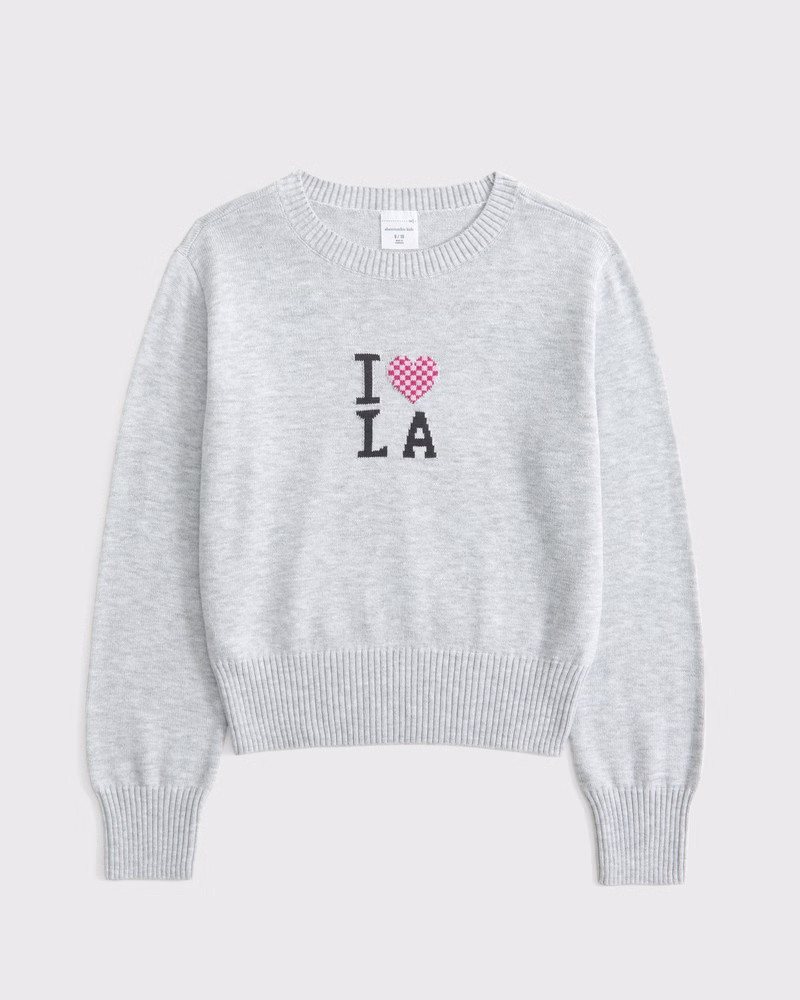 shrunken graphic crew sweater | Abercrombie & Fitch (US)