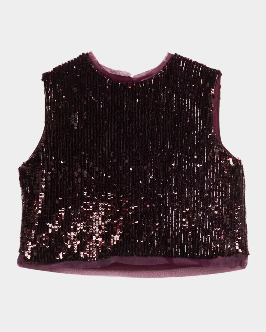 Cydia Sequined Sleeveless Top | Neiman Marcus