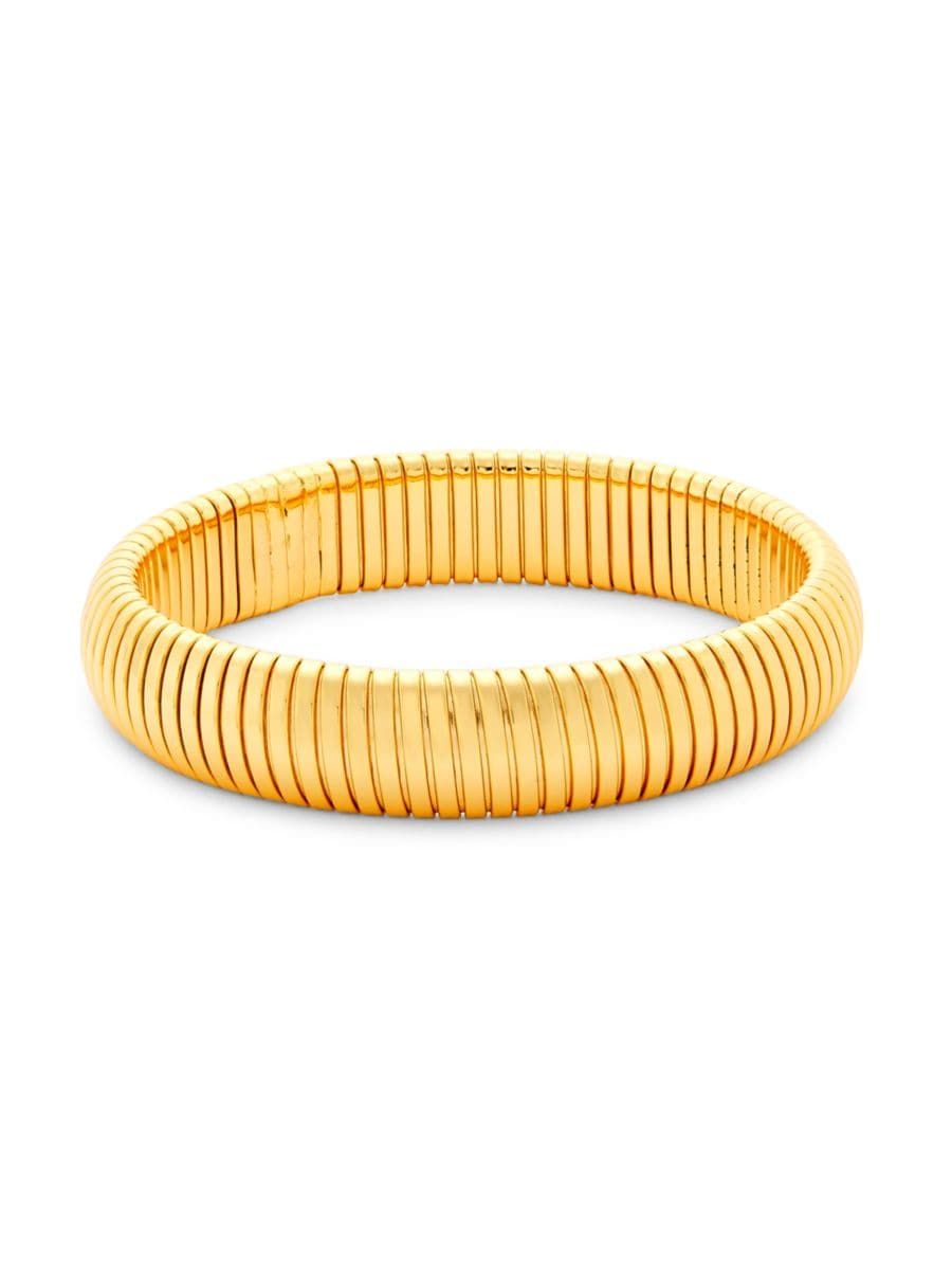 22K-Gold-Plated Flexible Snake Chain Bangle | Saks Fifth Avenue
