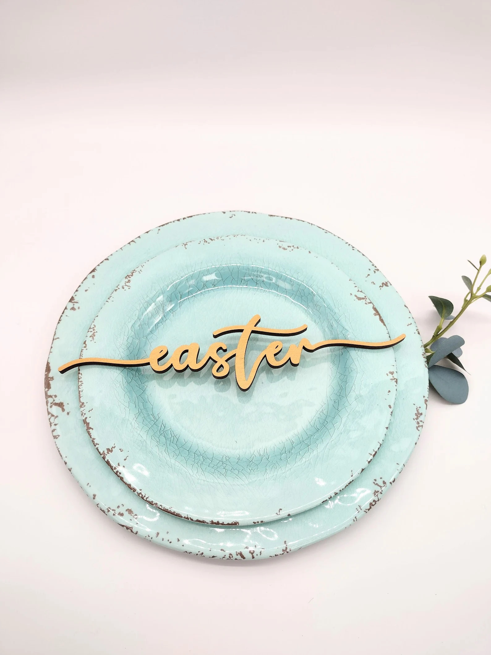 Easter Lunch/dinner Place Setting Elegant Wood Place Setting | Etsy | Etsy (US)