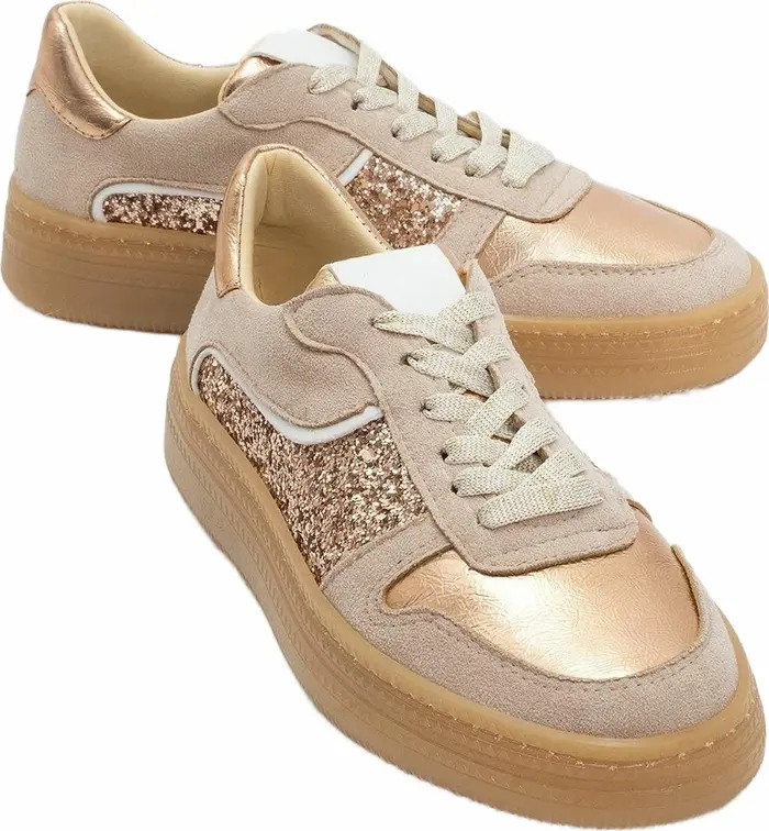 Felipe Glitter Leather Sneakers (Women) | Nordstrom