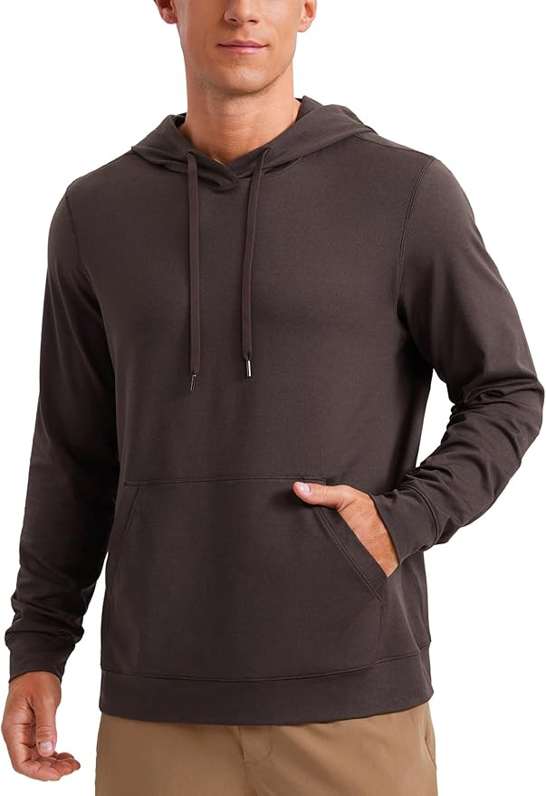 CRZ YOGA Cloud Jersey Pullover Hoodies for Men - Casual Workout Long Sleeve Basic Hooded Sweatshi... | Amazon (US)