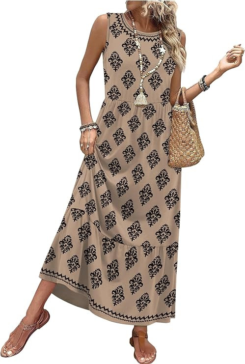 WIHOLL Spring Dresses for Women 2026 Beach Fashion Summer Casual Dresses Sundresses for Women 202... | Amazon (US)
