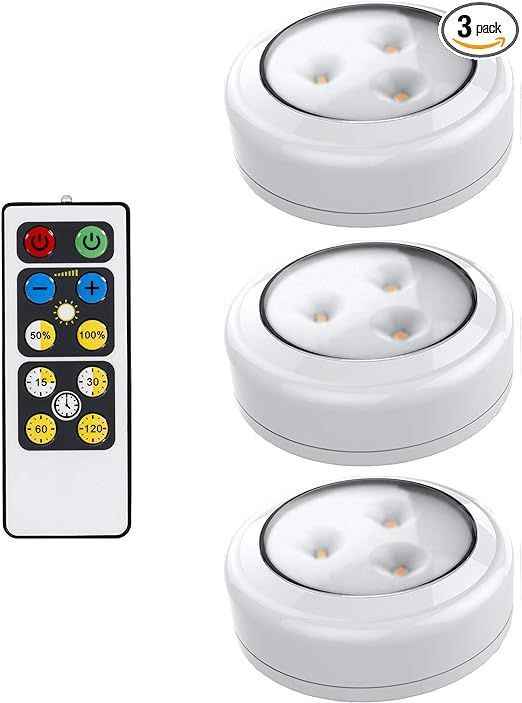 Brilliant Evolution LED Puck Light 3 Pack with Remote | Wireless LED Under Cabinet Lighting | Und... | Amazon (US)