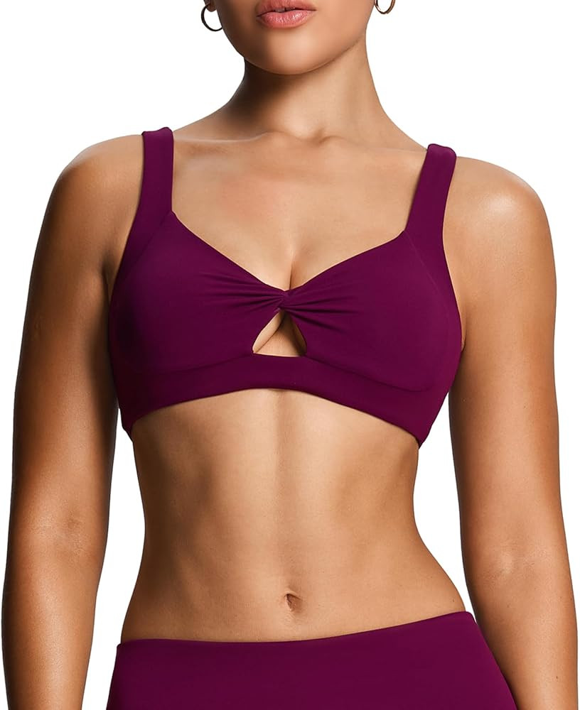 Aoxjox Women's Workout Sports Bras Fitness Training Gym Athlenza Twist Low Impact Bra Lumastretch... | Amazon (US)