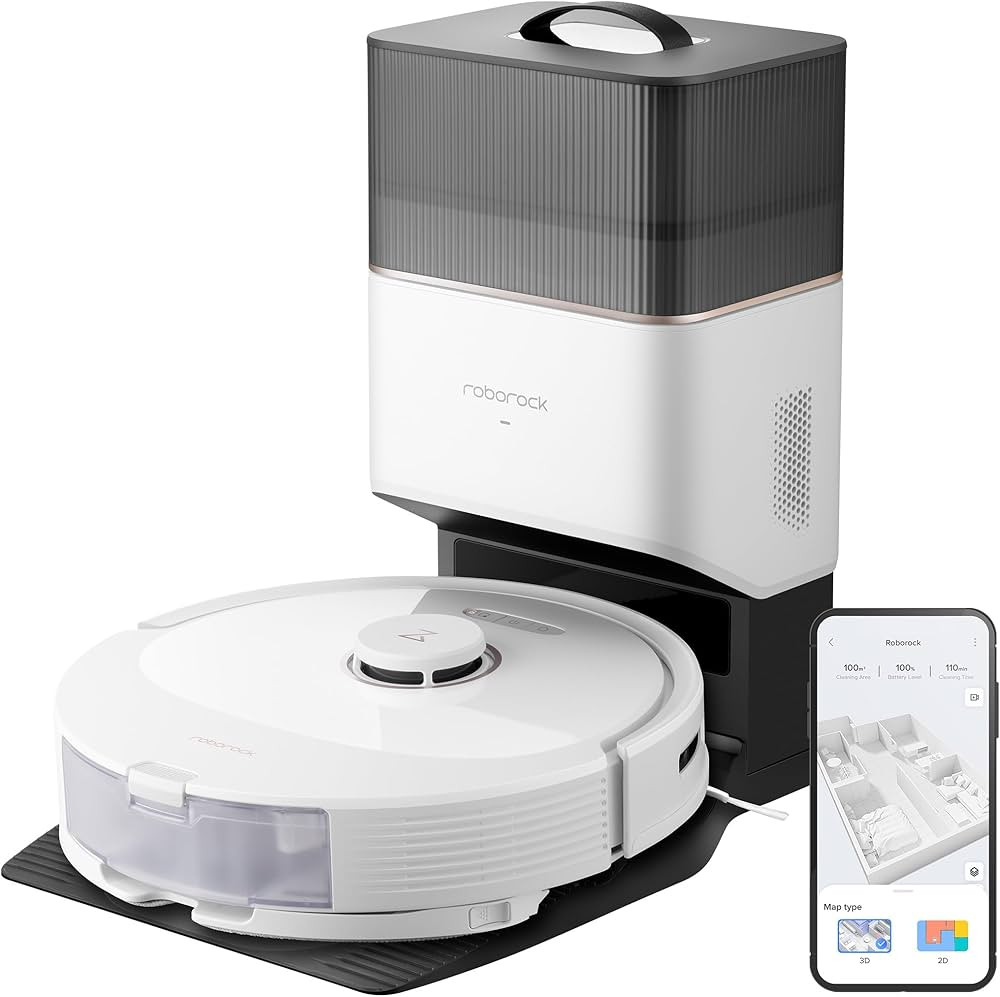Amazon.com - roborock Q8 Max+ Robot Vacuum and Mop, Self-Emptying, Hands-Free Cleaning for up to ... | Amazon (US)