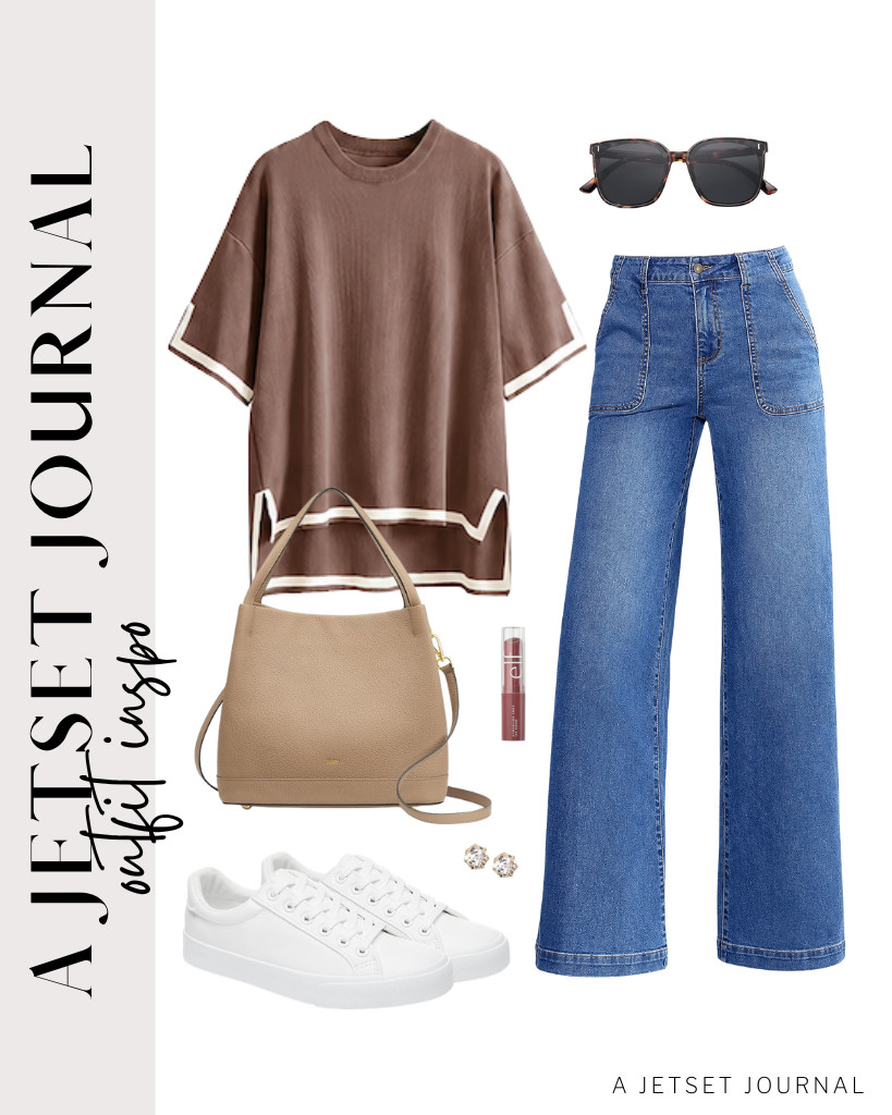 You can also pair your Sidefeel jeans with a brown short-sleeve knit top and SERNIAL tennis shoes. Kattee’s handbag goes well with this fit, too! Don’t forget to add these SOJOS sunnies to complete the look.

#LTKSeasonal #LTKSaleAlert #LTKTravel
 

 