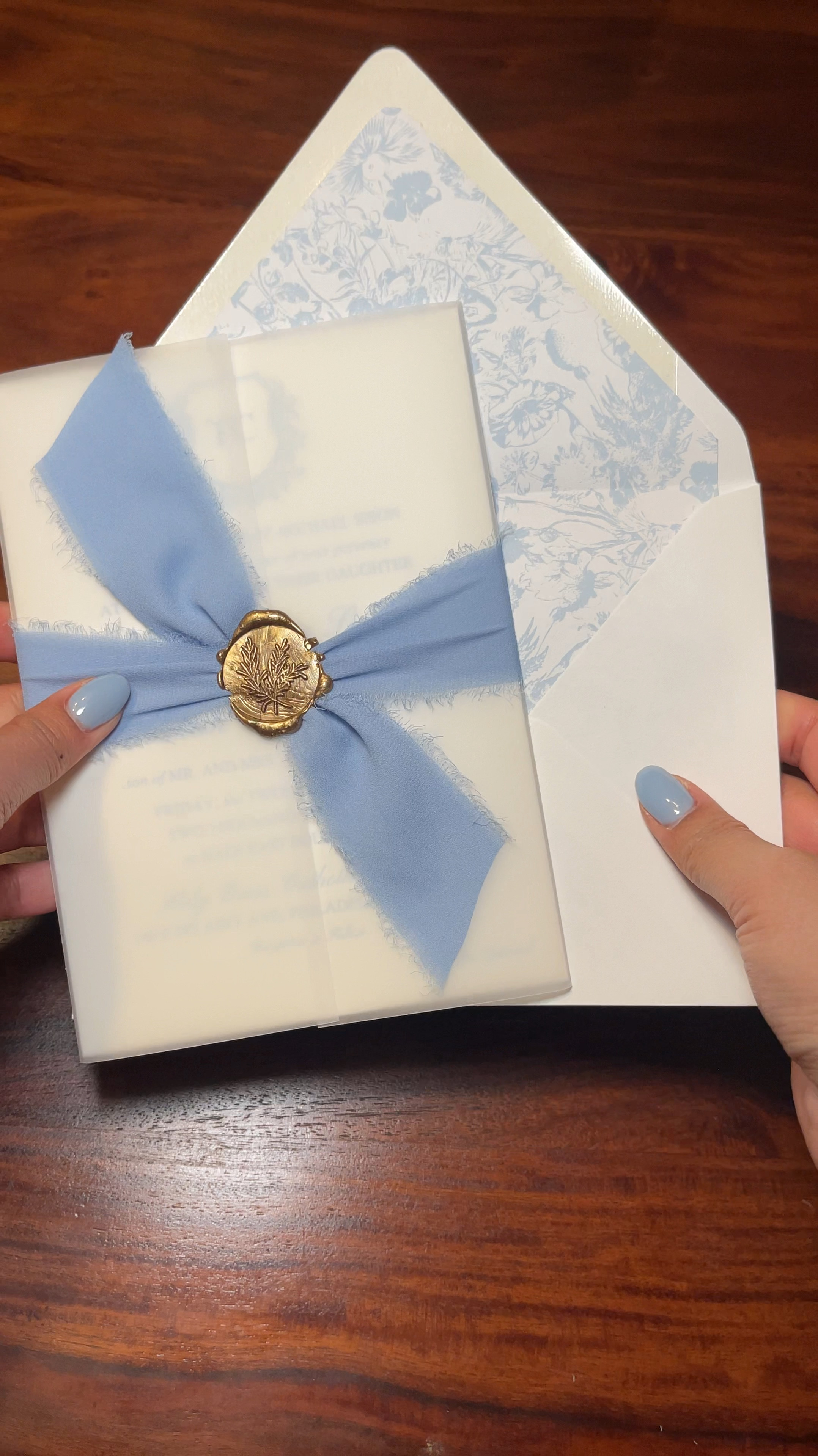 all the supplies I used to put together our wedding invitations💌