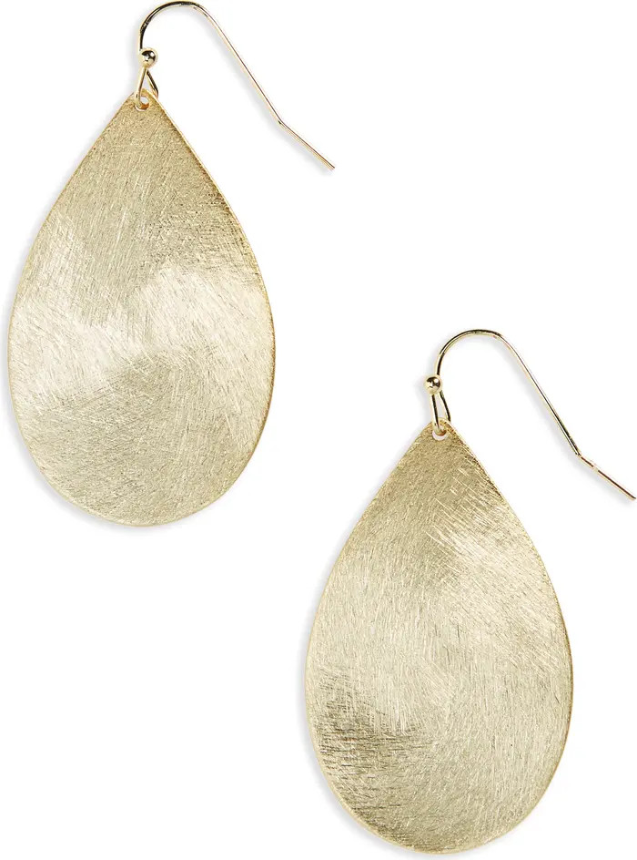 Large Brushed Teardrop Earrings | Nordstrom