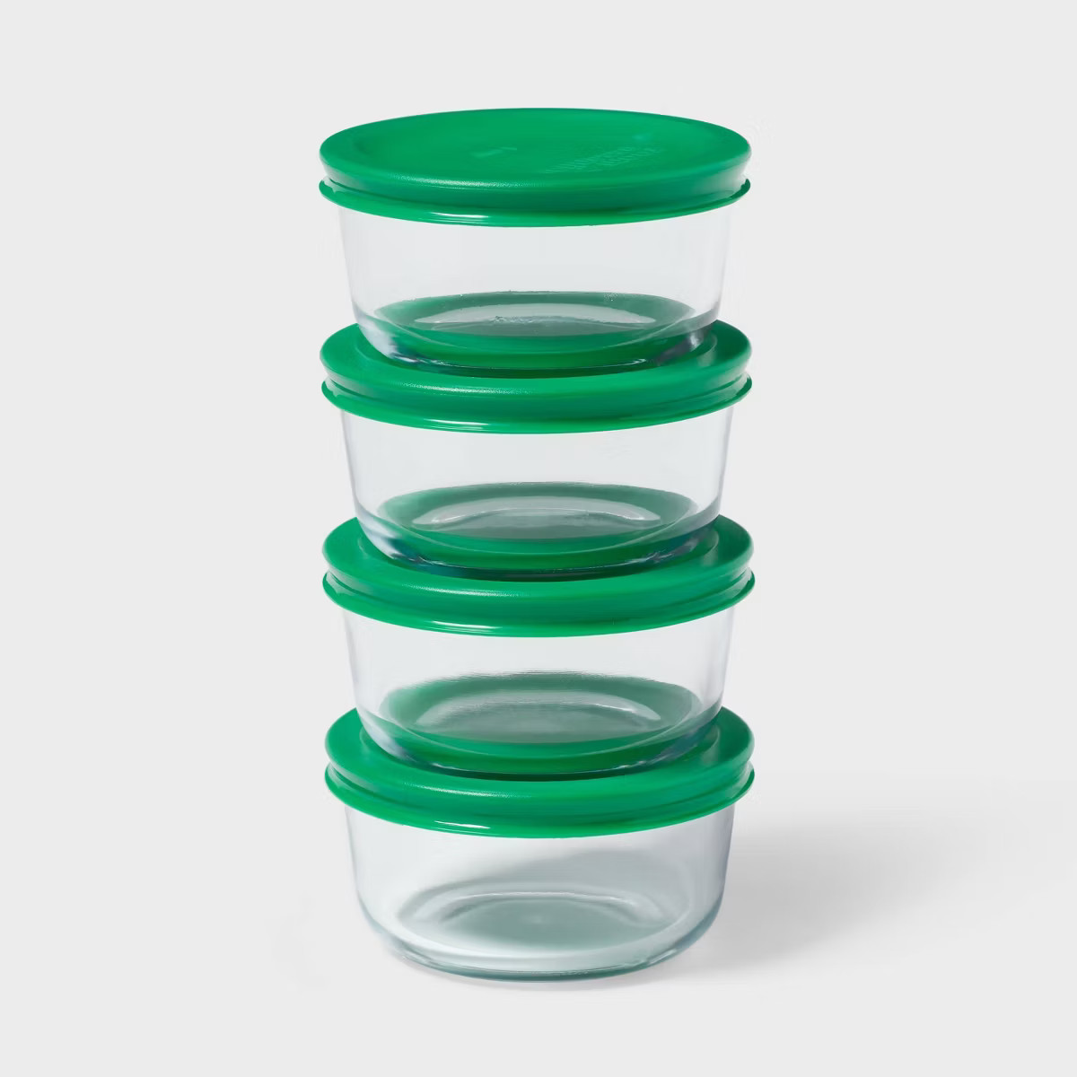 8pc (set of 4) 1c Round Glass Food Storage Container Set - Room Essentials™ | Target