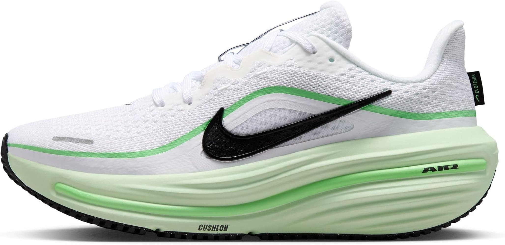 Amazon.com | Nike Women's Air Winflo 12, White/Black-Illusion Green-Cucumber Calm, 8 | Road Runni... | Amazon (US)