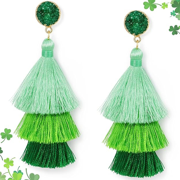 Me&Hz Colorful Layered Tassel Earrings Bohemian Statement Tiered Tassel Big Dangle Drop Earrings ... | Amazon (US)