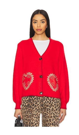 Red Heart Cardi in Red | Revolve Clothing (Global)