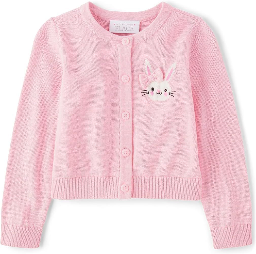 The Children's Place Baby Girls' and Toddler Long Sleeve Knit Button Cardigan | Amazon (US)