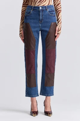 Mixed Media Carpenter Straight Leg Jeans | Avec Les Filles