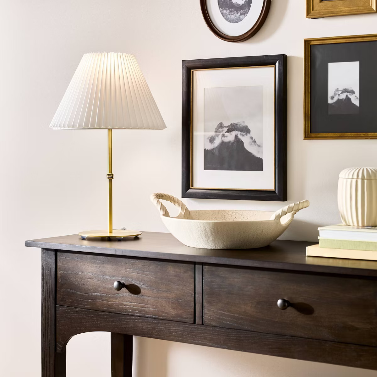 Tapered Lamp Shade with Knife Pleat White - Threshold™ designed with Studio McGee | Target