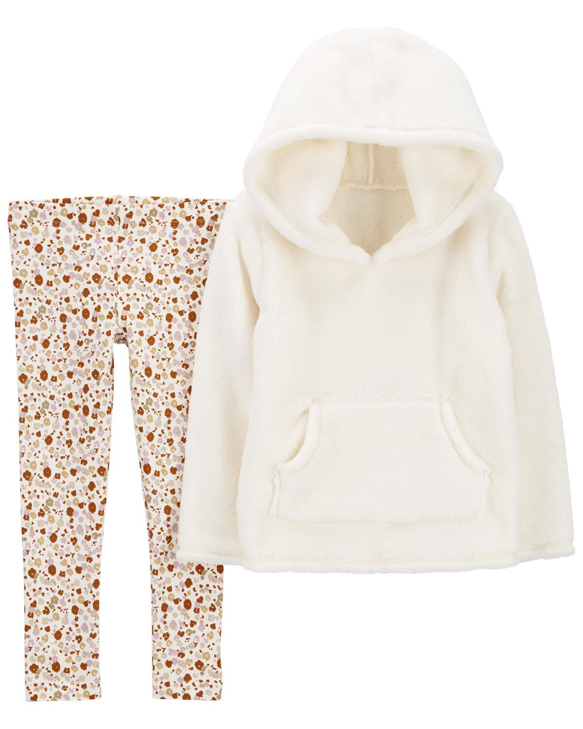 Multi Baby 2-Piece Fuzzy Pullover & Floral Legging Set | carters.com | Carter's