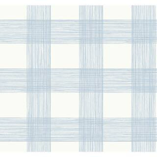A-Street Prints Scarborough Light Blue Striated Plaid Wallpaper 2927-80912 - The Home Depot | The Home Depot