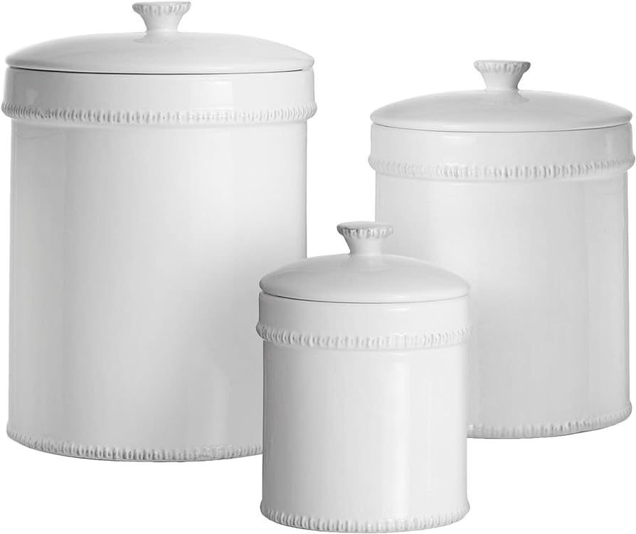 American Atelier Bianca Dash Canister Set 3-Piece Ceramic Jars in 30oz, 70oz and 122oz Chic Desig... | Amazon (US)
