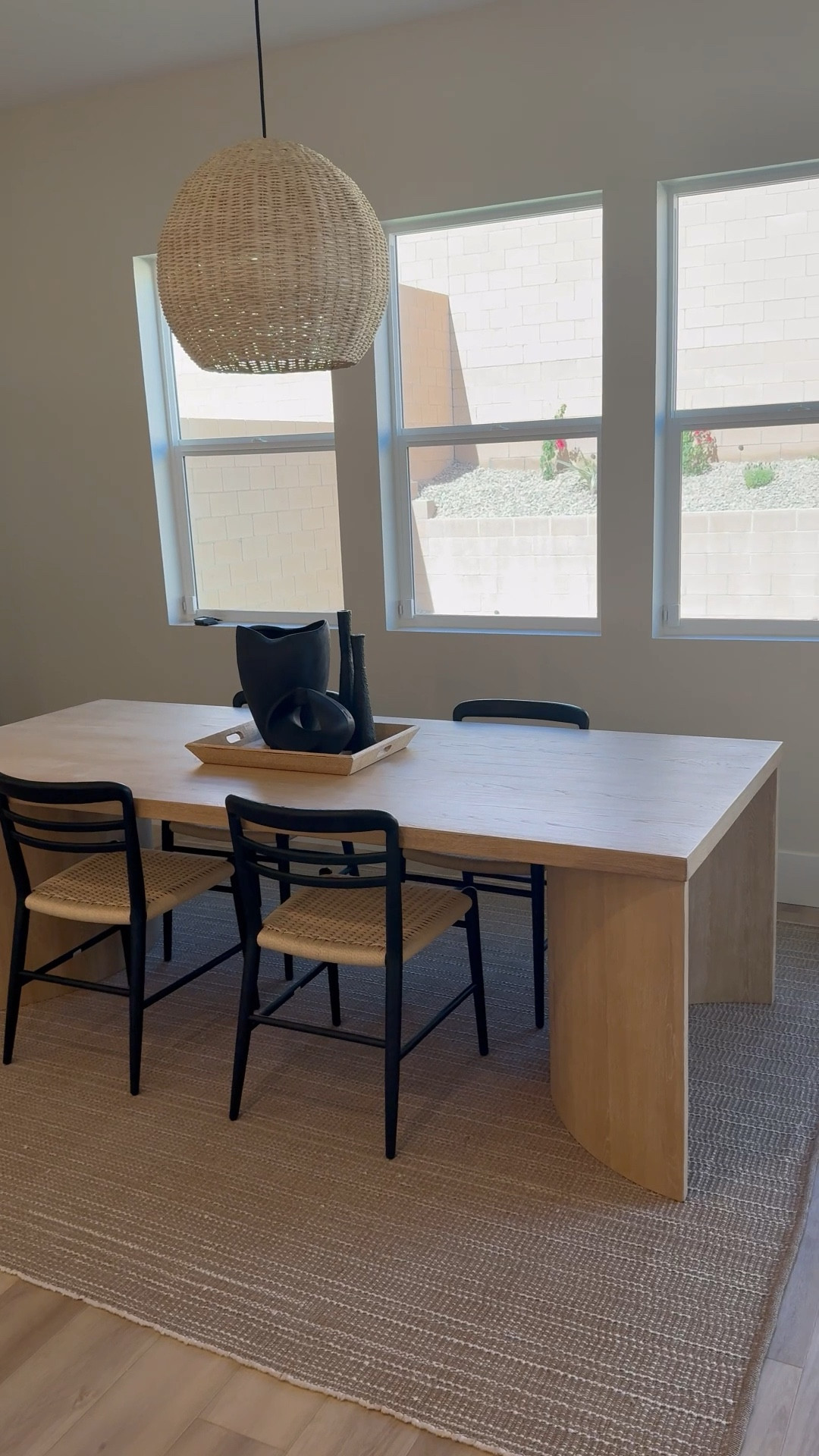 New dining room styled with crate & barrel
