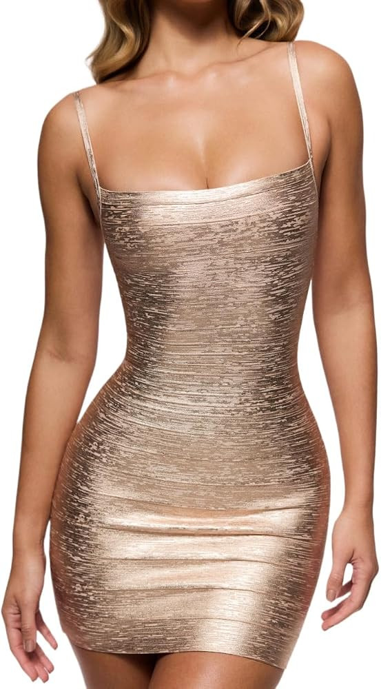 meilun Bandage Mini Dress Casual Strappy Classic Strapless Party Dress | Amazon (US)