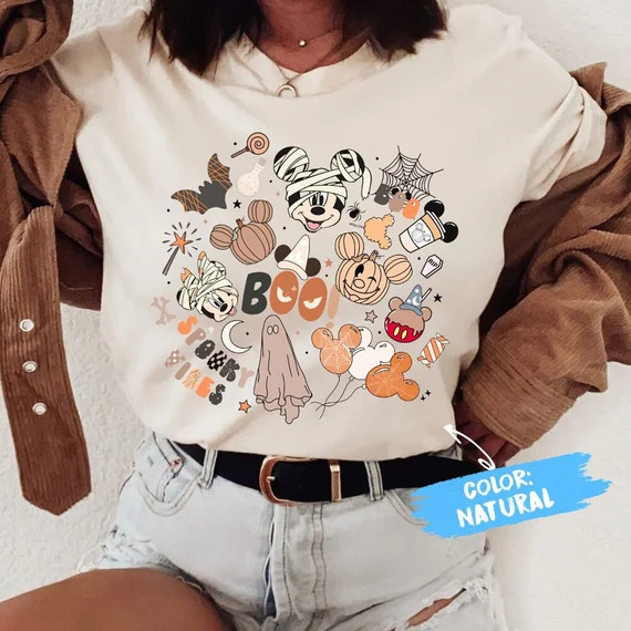 Disney Spooky Vibes Halloween Shirt Vintage Disney Spooky - Etsy | Etsy (US)