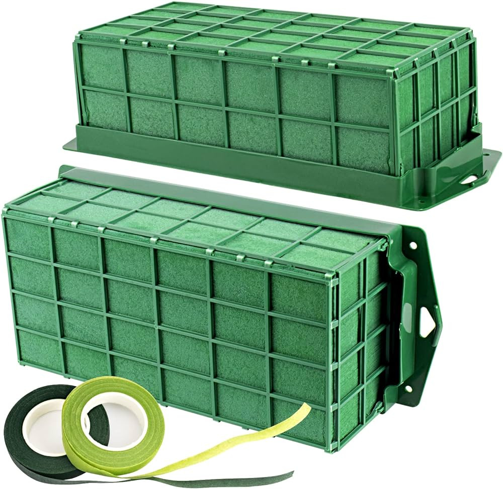 Takytao Floral Foam Cage 2 Pieces, Floral Foam for Artificial Flowers, Dry Floral Foam Blocks for... | Amazon (US)