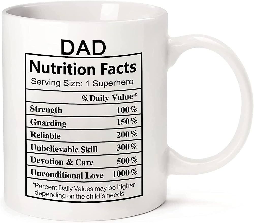 CASEKEY Gifts for Dad Men,Funny Gifts for Dad from Daughter Son Wife,To Dad From The Reasons Mug-Bir | Amazon (US)
