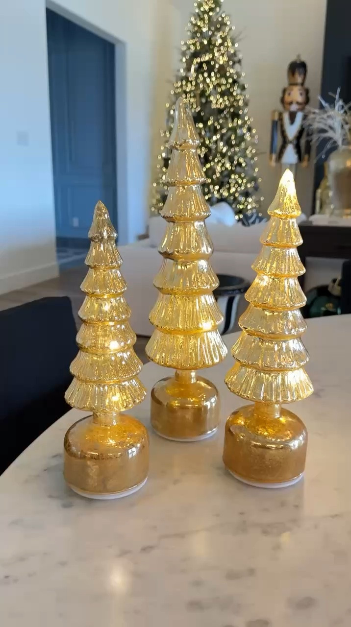 These glass rotating trees are new arrivals in the Modern Locke store - they are so cute and make a perfect addition to any tablescape! 

Holiday home, home decor, glam home, trees, lights, modern home

#LTKHoliday #LTKHome #LTKSeasonal