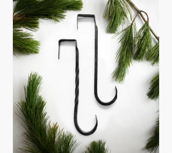 Wreath Hook Hanger Solid Iron Over Door | Etsy (US)