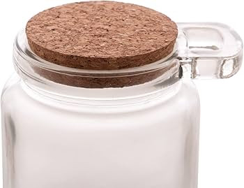 Porta Tempero de Vidro com Colher de Bambu e Tampa Rolha 240ml - Lyor | Amazon (BR)