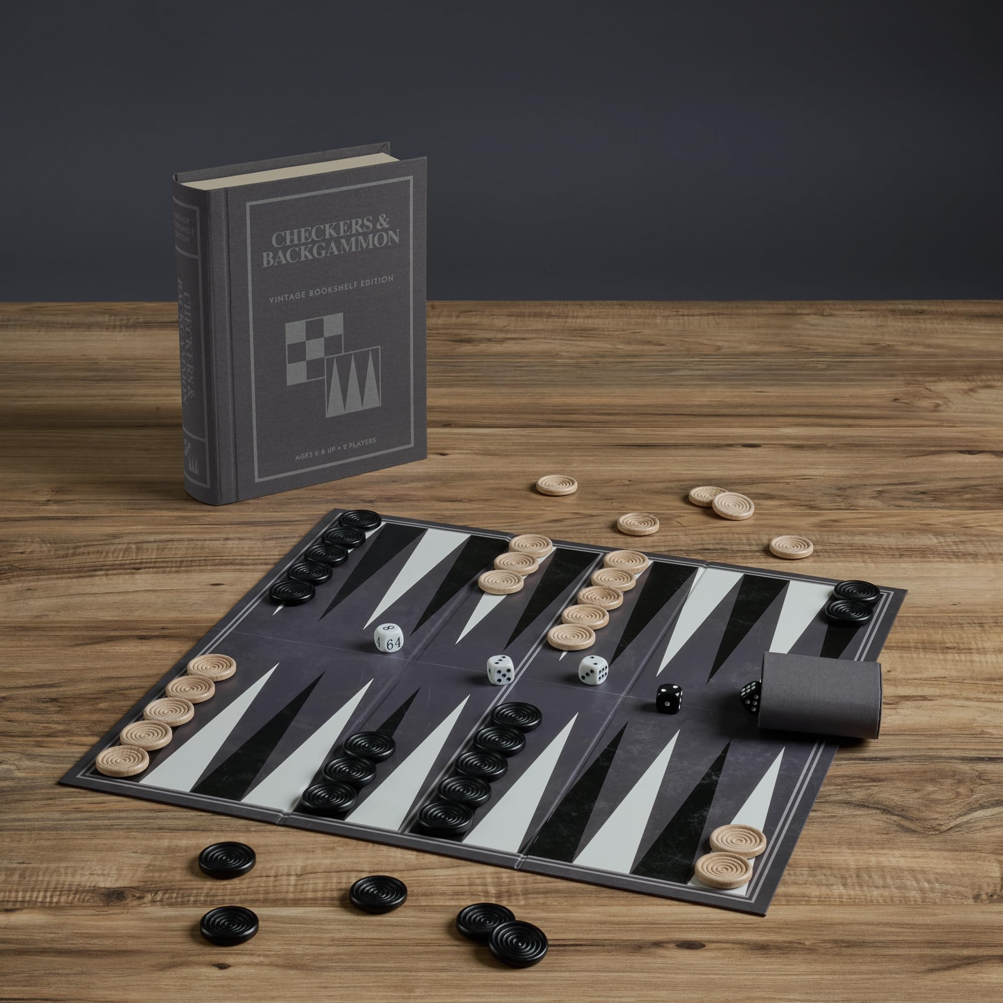 WS Game Company Checkers and Backgammon Vintage Bookshelf Edition | Amazon (US)
